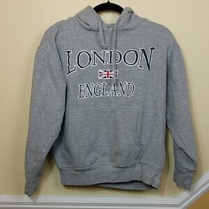 London England Gray Heavyweight Hoodie size medium